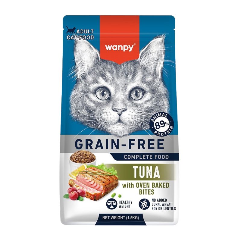 غذا خشگ گربه بالغ ونپی بدون غلات طعم ماهی بسته ۸ کیلویی