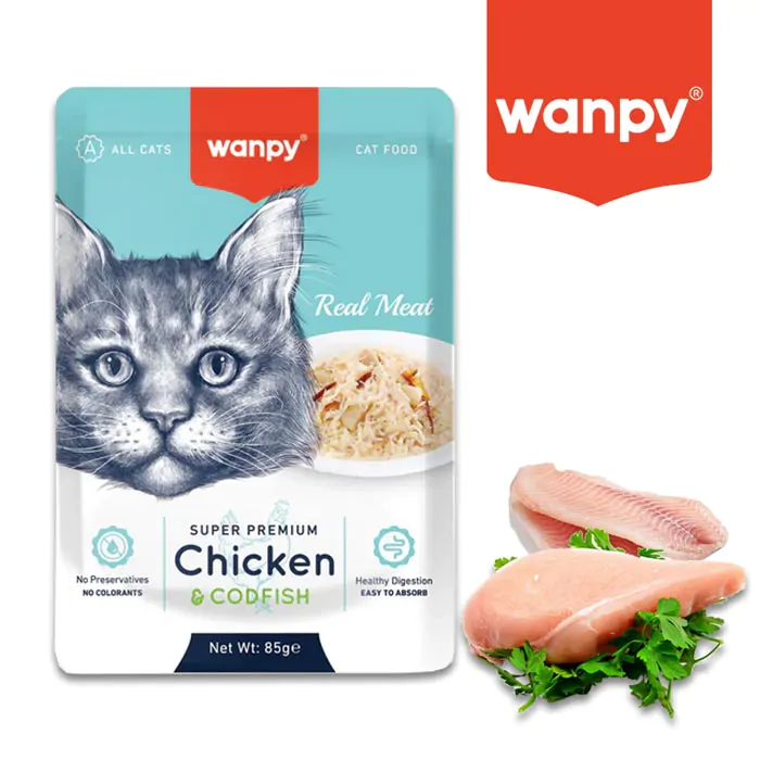 پوچ گربه ونپی مرغ و ماهی بسته ۱۰‌ عددی