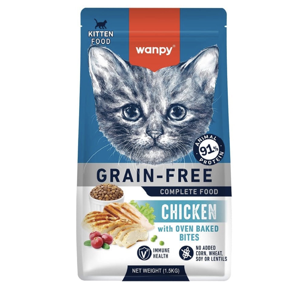 عذا خشک ونپی کیتن طعم مرغ بسته ۸ کیلویی